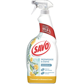 SAVO univerzální dezinfekční sprej Pomeranč a Citronová tráva, 700 ml