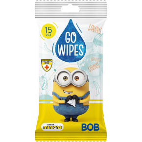 Go Wipes dětské vlhčené ubrousky s motivem Mimoňů, 15 ks Go Wipes dětské vlhčené ubrousky s motivem Mimoňů, 15 ks