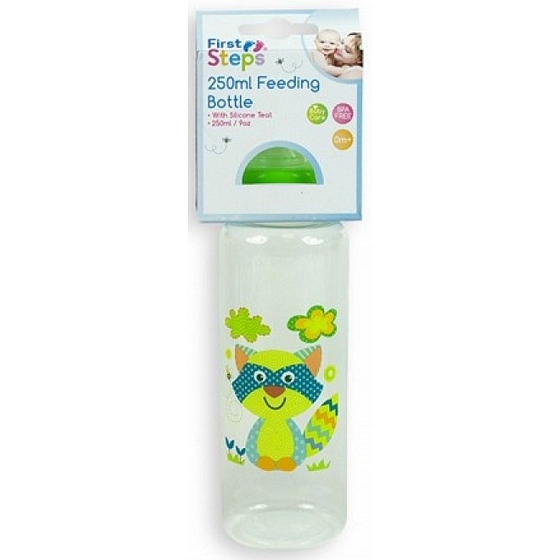 First Steps Jungle 0+ kojenecká láhev Mýval 250 ml