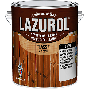 Lazurol Classic S1023 tenkovrstvá lazura na dřevo s obsahem olejů, 0010 bílá, 2,5 l