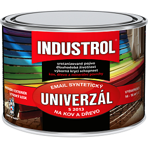 Industrol S2013 univerzál lesk vrchní barva na kov a dřevo, 4550 modř návěstní, 375 ml
