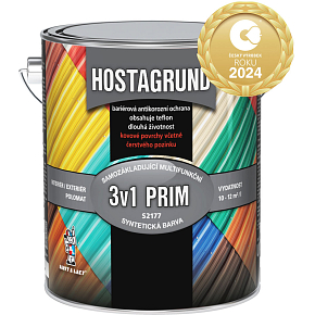 Hostagrund Prim 3v1 S2177 základní i vrchní barva na kov, 0280 hnědá tmavě, 2,5 l