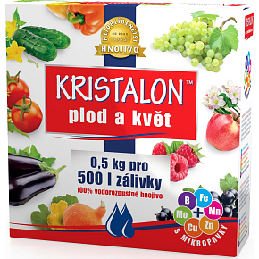 Agro Kristalon Plod a květ, hnojivo na balkonové a okrasné rostliny a dřeviny, 500 g Agro Kristalon Plod a květ, hnojivo na balkonové a okrasné rostliny a dřeviny, 500 g