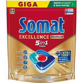Somat tablety do myčky Excellence Premium 5v1, 54 ks Somat tablety do myčky Excellence Premium 5v1, 54 ks