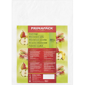 Primapack mikrotenové sáčky, 25 × 35 cm, 50 ks Primapack mikrotenové sáčky, 25 × 35 cm, 50 ks