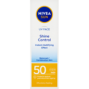 Nivea Sun Shine Control zmatňující pleťový krém na opalování, OF 50, 50 ml