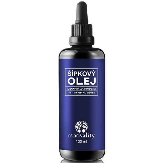 Renovality Šípkový olej regenerační za studena lisovaný 100 ml s pipetkou