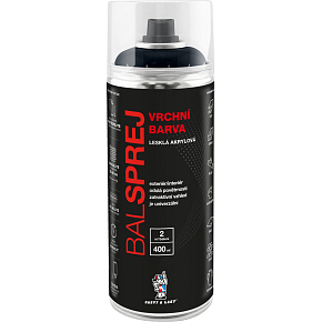BALSPREJ vrchní univerzální akrylová barva ve spreji, RAL 7016 šedá antracit, 400 ml