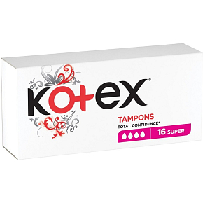 Kotex Super tampóny, 16 ks