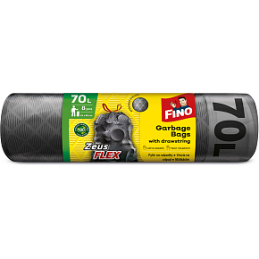 Fino Zeus Flex pytle na odpad, zatahovací, 35 µ, 55 × 85 cm, 70 l, 8 ks Fino Zeus Flex pytle na odpad, zatahovací, 35 µ, 55 × 85 cm, 70 l, 8 ks