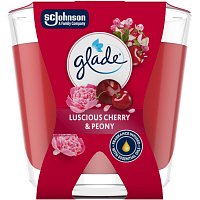 Glade svíčka vonná Decor Luscious Cherry & Peony, 70 g