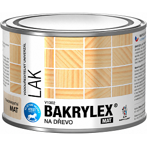 Bakrylex V1302 univerzál mat disperzní lak na dřevo bezbarvý, 300 g