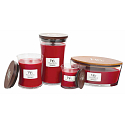 WoodWick Pomegranate - Granátové jablko vonná svíčka s dřevěným knotem a víčkem sklo malá 85 g