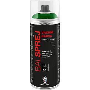 BALSPREJ vrchní univerzální akrylová barva ve spreji, RAL 6029 zelená máta, 400 ml