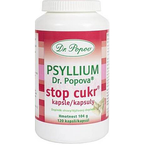 Dr. Popov Psyllium Stop Cukr kapsle 120 kusů 104 g