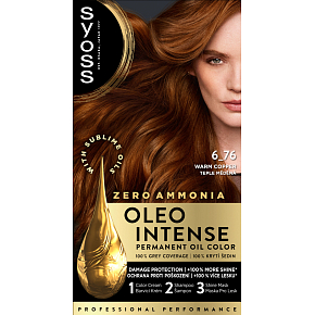 Syoss Oleo Intense dlouhotrvající olejová barva na vlasy, Teplý Měděný 6-76, 50 ml