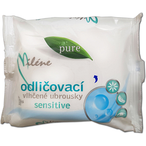 Milene Pure Sensitive odličovací vlhčené ubrousky, 25 ks Milene Pure Sensitive odličovací vlhčené ubrousky, 25 ks